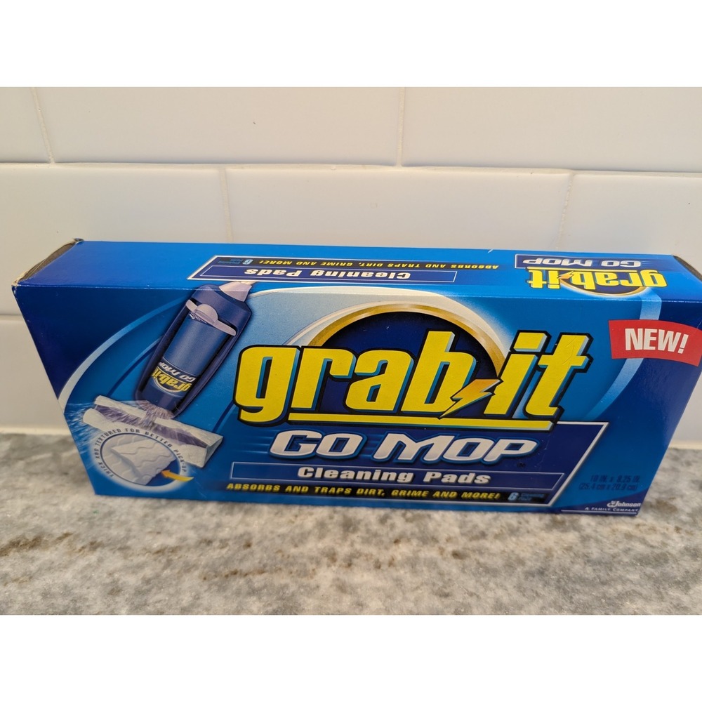 DISCONTINUED Johnson Grab It Go Mop‎ Cleaning Pads Refill 6 Pads